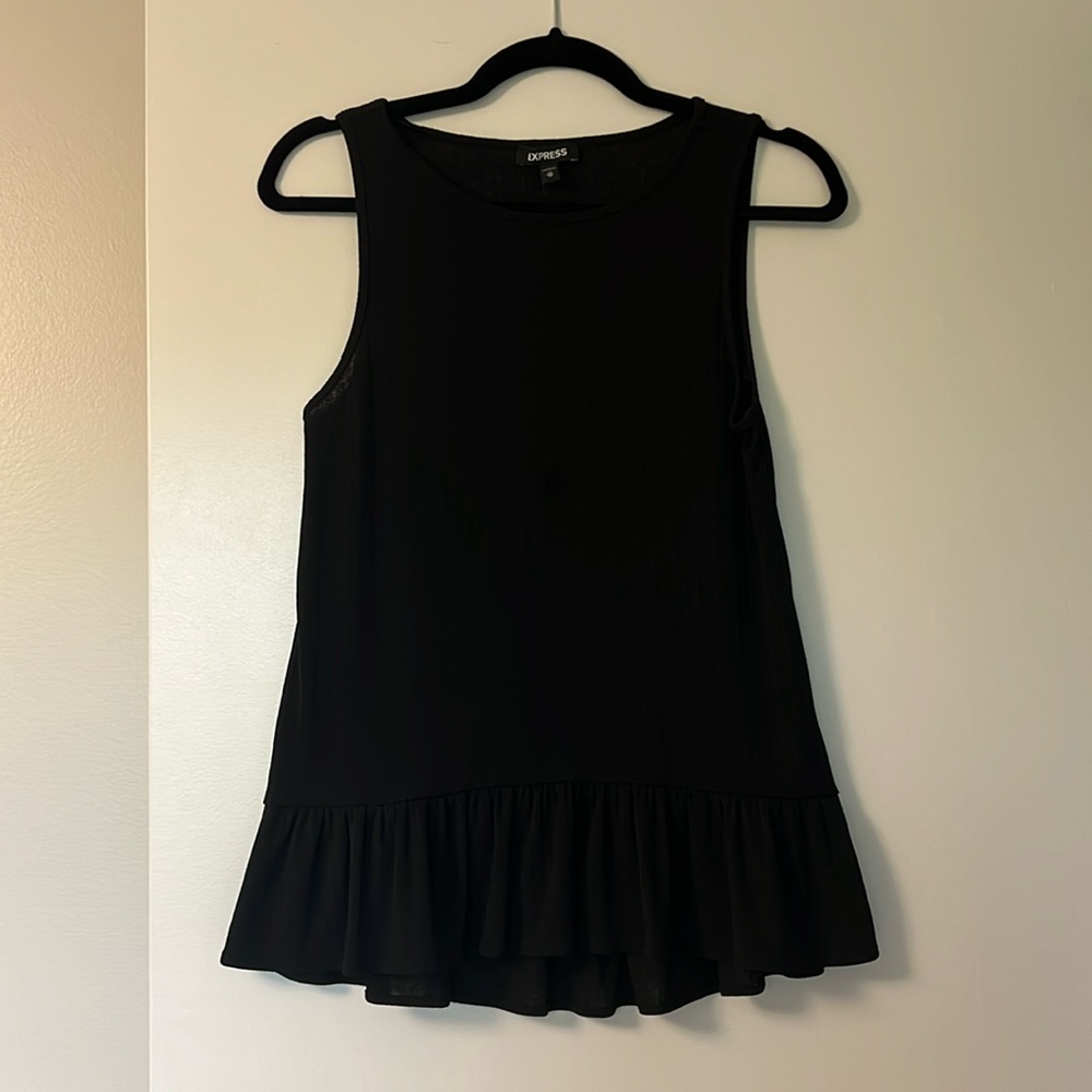 Black dressy sleeveless blouse